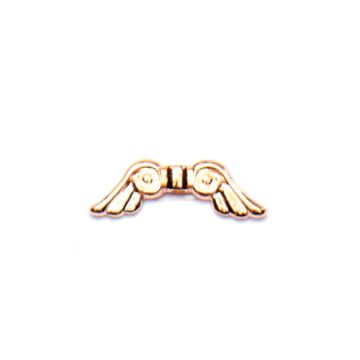 Metallzwischenteil Flügel rosegoldfarben 21x7 mm Lochgröße 1,2 mm