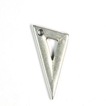 Metallanhänger Geodreieck altplatin 23x10 mm Lochgröße 1,2 mm