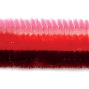 Chenille Draht extra flauschig rot ton 9x500 mm 10 St