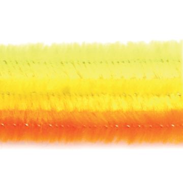 Chenille Draht extra flauschig gelb ton 9x500 mm 10 St
