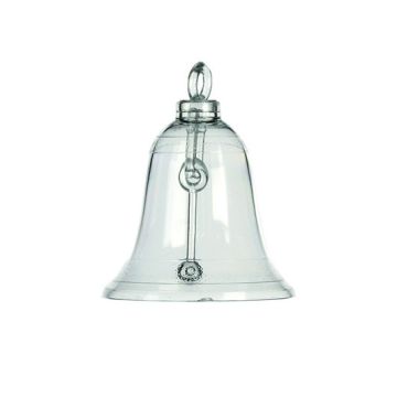 Acryl Glocke mit Klöppel transparent 70 mm