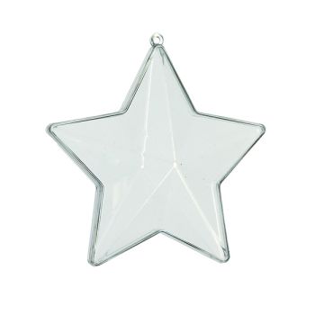 Acryl Stern transparent 80 mm 1 St