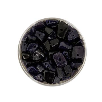 Halb-Edelsteine Chips dunkelblau-gold