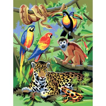 Malen nach Zahlen Junior Jungle 33x24 cm
