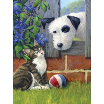 Malen nach Zahlen Junior Hund & Katze 33x24 cm