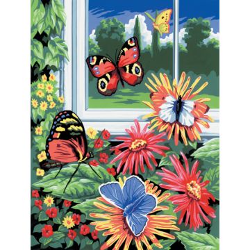 Malen nach Zahlen Junior Schmetterlinge 33x24 cm