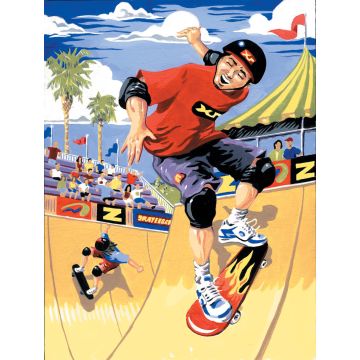 Malen nach Zahlen Junior Skateboarder 33x24 cm Pracht Creatives Hobby
