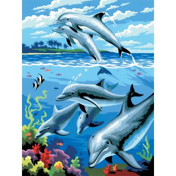 Malen nach Zahlen Junior Delfine 33x24 cm