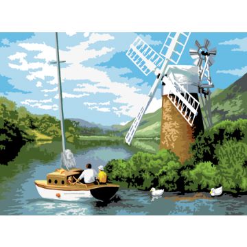 Malen nach Zahlen Junior Windmühle 40x32,5 cm