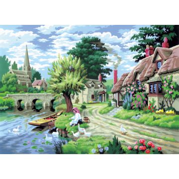 Malen nach Zahlen Junior Enten füttern 40x32,5 cm Pracht Creatives Hobby