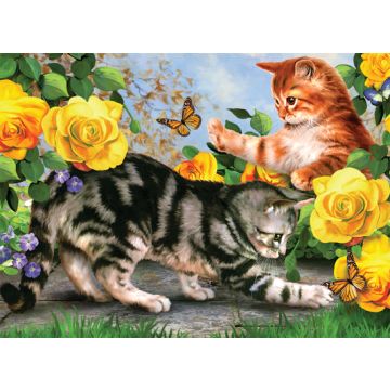 Malen nach Zahlen Junior Spielende Katzen 40x32,5 cm