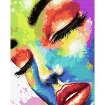 Malen nach Zahlen Frau in Farben 40x50 cm 1 Stück