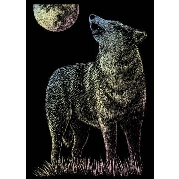 Kratzbilder Wolf Hologramm 12,7x17,8 cm