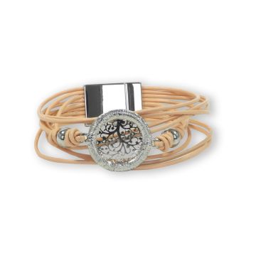 Armband natur platinfarben 18,5x1,5 cm