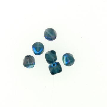 Glasperle Pyramide montan AB 6 mm Lochgröße 0,8 mm