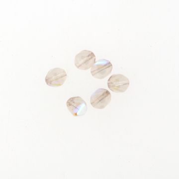 Glasperle Pyramide hellamethyst AB 6 mm Lochgröße 0,8 mm