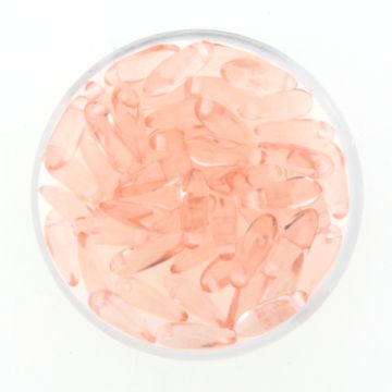 Glastropfen rosa 11x3 mm Lochgröße 0,8 mm