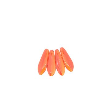 Dagger Beads transparent orange 16x5 mm