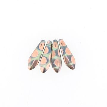 Dagger Beads türkis kupfer 16x5 mm Lochgröße 0,8 mm