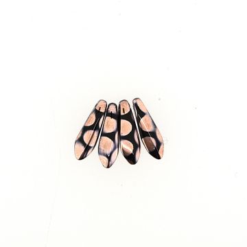 Dagger Beads schwarz kupfer 16x5 mm Lochgröße 0,8 mm