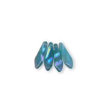 Dagger Beads türkis AB 16x5 mm Lochgröße 0,8 mm