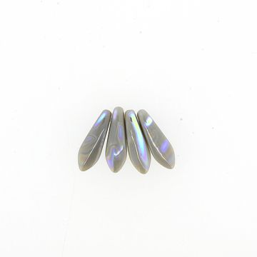 Dagger Beads grau AB 16x5 mm Lochgröße 0,8 mm