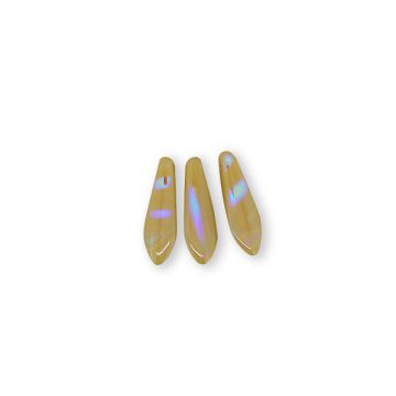 Dagger Beads beige AB 16x5 mm Lochgröße 0,8 mm