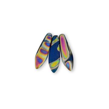 Dagger Beads blau matt bunt 16x5 mm Lochgröße 0,8 mm