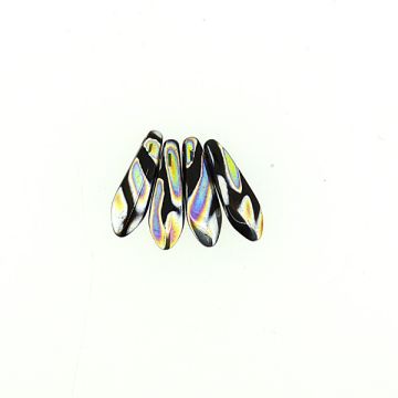 Dagger Beads schwarz bunt 16x5 mm Lochgröße 0,8 mm