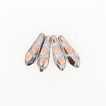 Dagger Beads weiß kupfer 16x5 mm Lochgröße 0,8 mm