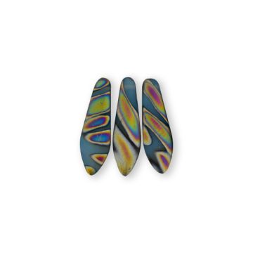 Dagger Beads hellblau matt bunt 16x5 mm Lochgröße 0,8 mm