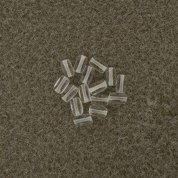 Glasolive kristall 6x4 mm Lochgröße 0,8 mm