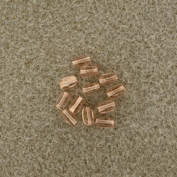 Glasolive rosa 6x4 mm Lochgröße 0,8 mm