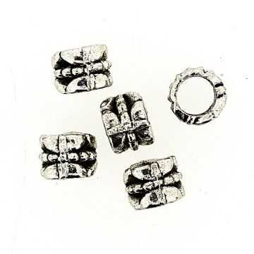 Metall Zwischenteil altplatin 9x7 mm Lochgröße 5 mm