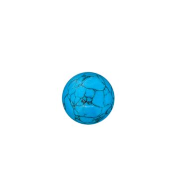 Halb-Edelstein rund Howlith blau 8 mm Lochgröße 1,2 mm