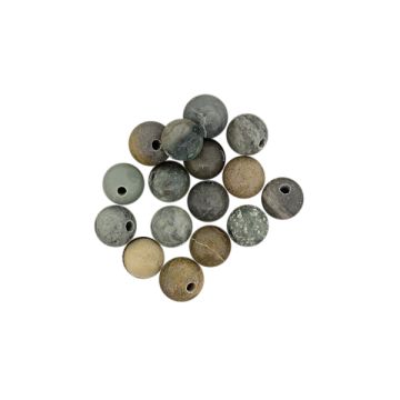 Halb-Edelstein rund Picassojaspis 10 mm Lochgröße 1,2 mm