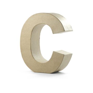 Papp-Buchstabe C, 10x3 cm