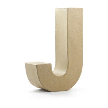 Papp-Buchstabe J, 10x3 cm