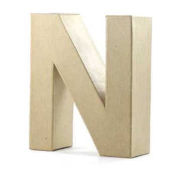 Papp-Buchstabe N, 10x3 cm