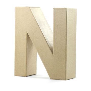 Papp-Buchstabe N, 17,5x5,5 cm