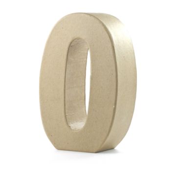 Papp-Zahl 0, 10x3 cm
