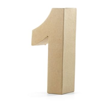Papp-Zahl 1, 17,5x5,5 cm