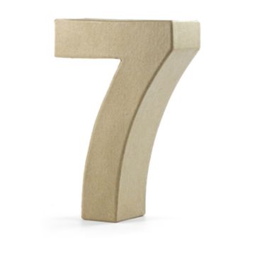 Papp-Zahl 7, 17,5x5,5 cm