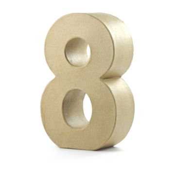 Papp-Zahl 8, 17,5x5,5 cm