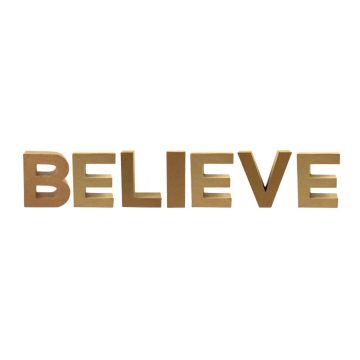 Papp Art Buchstaben BELIEVE 17,5x5,5 cm