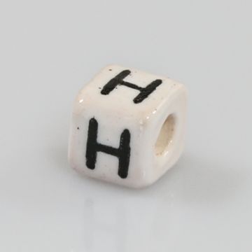 Keramikbuchstabe Würfel H 6x6 mm Lochgröße 2,5 mm