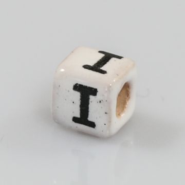 Keramikbuchstabe Würfel I 6x6 mm Lochgröße 2,5 mm
