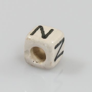 Keramikbuchstabe Würfel N 6x6 mm Lochgröße 2,5 mm