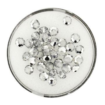 Glasschliffperle Briolette kristall CAL 4 mm Lochgröße 1 mm