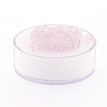 Glasschliffperle Briolette light rose 4 mm Lochgröße 1 mm